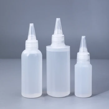 10Pcs 100ML Tukšas pudeles pilinātāju Pārtikas Klases HDPE plastmasas saspiest pudeli ar klp eļļas krāsas Šķidrā Līme konteineru
