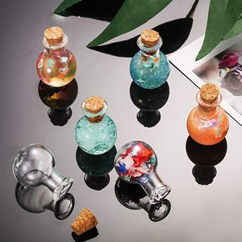 10pcs Mini Stikla Skaidrs Drifta Pudeles Ar Korķa Aizbāžņiem, kas Vēlas Nelielu Kāzu Dzimšanas dienas svinības Diy Amatniecības