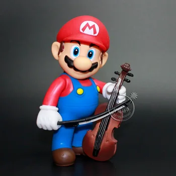 12cm, 5gab/set Super Mario Brothers Rotājumu Komplekts Mario Brothers Band Luigi Yoshi Anime Spēles Raksturs Hand-made Dzimšanas dienas Dāvanas