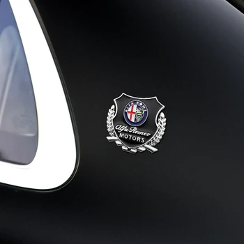 2gab Car Styling, 3D Metāla Uzlīmes Žetons Uzlīmes Alfa Romeo 159 147 156 Giulietta 166 Mito Stelvio Giulia Auto Piederumi