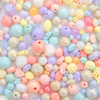 30g Spīdīgu Candy Krāsas Akrila Kārta Star Sirds Krelles, lai Padarītu Rotaslietas DIY Piekariņi, Auskari, Kaklarota, Rokassprādze Amatniecības Piederumi
