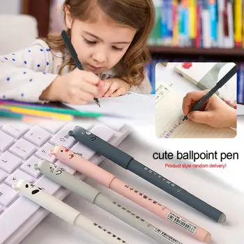 4 Gab/daudz Karikatūra Dzīvniekiem Izdzēšami Pildspalva 0.35 mm Gudrs Panda Cūku Kawaii Gēla Pildspalvas Skolai, Rakstot Jaunums Kancelejas preces, Meitenes Dāvanas