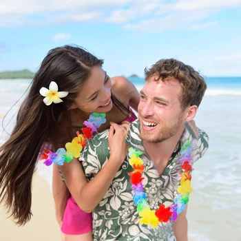 8pc Aloha Puse Dekori Havaju Vainags Krāsains Saulespuķu Vainags Maskēties Vingrošanas Rādīt Īpašas Vainags Vasaras Pludmales Dzimšanas dienu Dekori