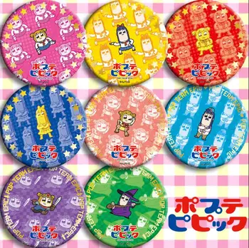 8pcs/1lot Anime Pop Komanda Episkā Popuko Pipimi Attēls 5111 Nozīmītes Kārta Broša Pin Dāvanas Bērniem Rotaļlietas