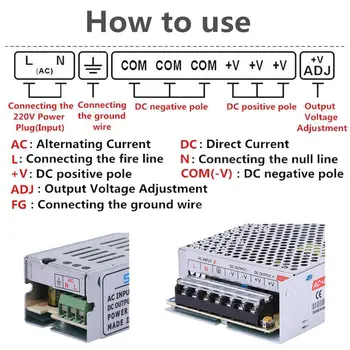 AC110~220V DC 5V, 12V 24V Barošanas LED Pārvērst Komutācijas, Adapteri 1.A 2.A 3.A, 5.A 10A 15A 20A 30A 50A Barošanas Avots, Transformators