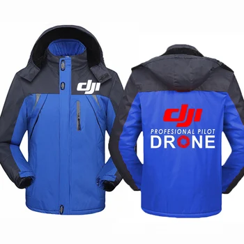 Alpīnisma Drēbes, Ziemas Ir 2021. Vīriešu sporta Krekls pelēkā vārna Cilvēka DJI Profesionāla Pilota Dūkoņa Logo Drukas Modes Aukstā Aizsargātu