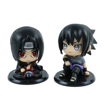 Anime Naruto Attēls Uzumaki Naruto, Kakashi Uchiha Sasuke Itachi Cute Rotaļlietas Q Figurals nendoroid Auto dekorēšana Modelis 9.5 cm