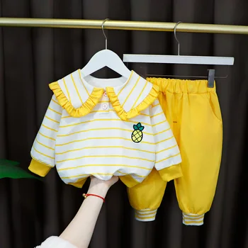 Baby Girl Apģērbu Komplekts Zīdaiņu Tracksuit 2021. Gada Pavasara Rudens Jaundzimušo Top+Bikses 2gab Apģērbs, Tērps Bērnu Zēnu Apģērbu Komplekti
