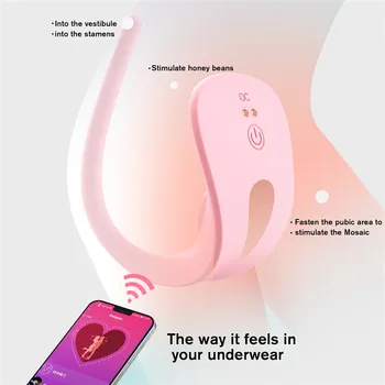 Bluetooth Valkājamas Biksītes Vibrators Klitora Stimulators Seksa Rotaļlietas Sievietēm APP Tālvadības C-String Sandales Vibrators Pāris