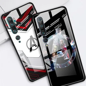 Brīnums Avengers Logo, Rūdīta Stikla Vāks Xiaomi Mi 11 Ultra 11es 10T, Ņemiet vērā, 10 CC9 CC9E 9T Lite Pro Telefonu Gadījumā Coque