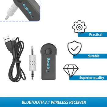 Brīvroku Bezvadu 4.1 Bluetooth Audio Mūzikas Uztvērējs Adapter 3.5 mm Stereo A2DP bluetooth Automašīnas Komplekts 2.4 G, Mūzikas Straumēšanas Skaņas Sistēma