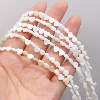 Dabas shell pērles perlamutra sirds formas zaudēt distances shell fāzēm rotaslietas pieņemšanas DIY kaklarota, aproce piederumi