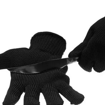 Darba Drošības Cimdus Virtuves Anti-Griešana Cimdi Aizsardzības Roku Cut-Izturīgs Nerūsējošā Tērauda Stiepļu Pirkstu Cimdi Griešanas Instrumenti