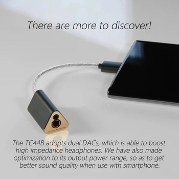 DDHiFi TC44B USB-C TypeC līdz 2,5 mm/4.4 mm Līdzsvarotu APK & Pastiprinātāja, Dual APK Mikroshēmas, kas Atbalsta DSD Dzimtā 256 un 32 bitu PCM/384kHz