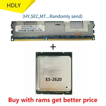 DDR3 4G 2G Server ram ar heatsink 1066Mhz ar Xeon E5 2620 LGA 2011 CPU procesors SR0KW 2.0 GHz 6-Core 15M atbalsta X79