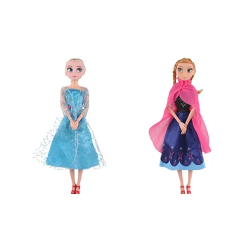 Disney Cartoon Saldēti Princese Anna Elsa Bērnu Rotaļu Lelles Rīcības Attēls Kolekciju modelis rotaļlietas Bērniem Ziemassvētku dāvanu