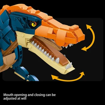Forange Idejas, Celtniecības Bloki Jurassic Dzīvnieku Parks Pasaulē Dinozauru Spinosaurus Modelis Ķieģeļu Montāža Rotaļlietas Bērniem Dāvanu