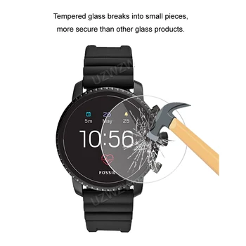 Fosilā Q Riska HR Gen 4 Smartwatch Ekrāna Aizsargs 2.5 D Aizsardzības Rūdīta Stikla, kas Aizsargā Filmu sprādziendrošas