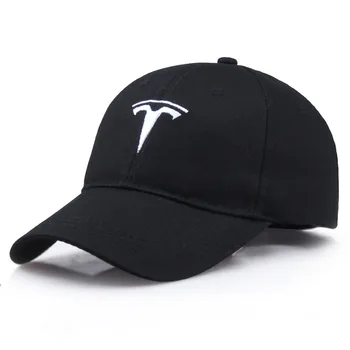 Gadījuma Kokvilnas Āra Sporta Beisbola cepure Automašīnu Zīmolu Tesla Logo Sacīkšu Caps Unisex Saules Aizsardzības Snapback Cepure, Regulējams