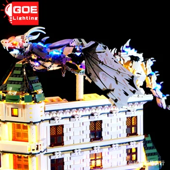 GOELIGHTING Zīmola RC LED Light Up Komplekts Lego 032101 Diagon Aleju Bankas Gringotts Deluxe Bloki, Lampas Komplekts Rotaļlietas(Tikai Gaismas Grupa)