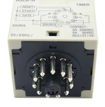 H3CR-11 pin AC 100-240V laika releju H3CR series12VD 24VDC 100-240VAC 24-220VAC-DC taimeris