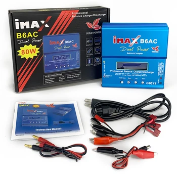 IMAX B6 B6AC B3 Lādētāju 80W AC Lipo Akumulatoru Lādētājs ar LCD Ekrāna Ciparu Nicd, Nimh ar Litija Akumulatoru Līdzsvaru Lādētāju Turnigy