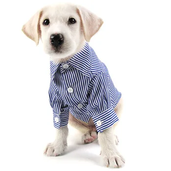 Ir 2021. Jaunu svītru Suns Krekls Zīmolu Brīvā laika Apģērbs, Modes Sociālā Gadījuma Pet Krekls Slim Fit Ilgtermiņa Piedurknēm Suns Krekli