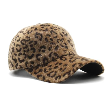 Jauns Ziemas Beisbola Cepurītes Sievietēm Mākslīgās Kažokādas Leoparda Klp Dāma Gadījuma Snapback Cepuri gorros