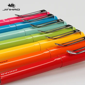 Jinhao rollerball pildspalvu luksusa 599 sešu krāsu biznesa metāla lodīšu pildspalvas galu dzīvoklis pildspalvu klipu 0.7 mm melna piepildīt Var pielāgot LOGO