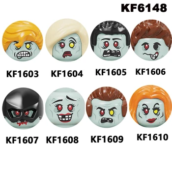 KF6148 Zombijiem, Šausmu Sērija Skaitļi Celtniecības Bloki Halloween Ķieģeļi Izglītības Rotaļlietas Bērniem Dāvanas