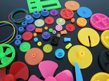 Krāsains DIY 55 veida krāsu plastmasas rīku pakotne pārnesumkārbas rotaļu automašīnu pārnesumu mehānisko mehānisko pārnesumu