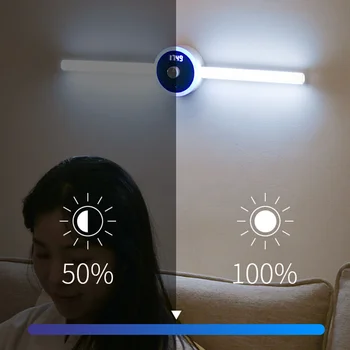 LED Motion/Rokas Skenēšanas Sensors Nakts Gaisma Bezpakāpju Dimming USB Uzlādes Laika Pulkstenis ministru Kabineta, Virtuves, Vannas istabas Spogulī, Lampas Apgaismojums