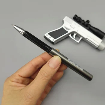 Radošā Ieroci Gēla Pildspalva 0.38 mm, Melna Tinte Ar LED Gaismas Biroja Studentu Dāvanu Rakstot Pildspalvas Smieklīgi Rotaļu Pistoli Formas Gēla Pildspalvas Kancelejas preces