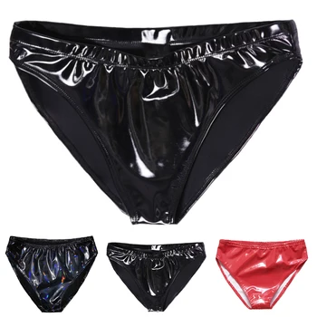 Sieviešu Seksīgs Mākslīgās Ādas Īss Slink Spīdīgu Slapjš Izskatās, Biksītes, Bikini, Sandales Īss Clubwear M-3XL 3 Stili