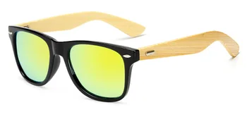 Sieviešu Zīmola Dizaina Polarizētās Koka Bambusa Saulesbrilles Mens Nekustamā Bambusa Ieroču, Saules Brilles Polarizētās Lēcas Mirrorr Eyewears LongKeeper