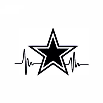 Sirdsdarbība Zvaigžņu Dallas Cowboys Smieklīgi Vinila Decal Uzlīmes, Auto Uzlīmes, Logu, 8*8CM