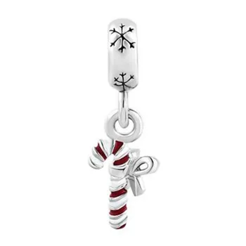 Slaids šarmu, Bezmaksas piegāde Eiropā Ziemassvētku jaunpienācēji magic stick kulons amuletu šarmu krelles fit Pandora aproce