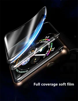Softs Filma Par Apple Skatīties joslas 44mm 40mm Ekrāna Aizsargs, 42mm 38mm 9D HD Izturīgs pret Skrāpējumiem Filmu Par iWatch Sērija 6 5 4 3 2 SE