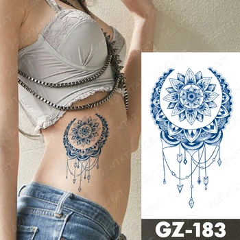 Sulu Tintes Tetovējumiem Body Art Ilgstošu Ūdensnecaurlaidīgus Pagaidu Tetovējumu Uzlīmes Rose Puķu Pērle Tetovējums Rokas Viltus Tauriņš Peonija Tatto