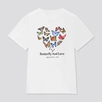 Tauriņš Patīk Skaistas Dzīves Grafiskais Tee Kawaii Gudrs Estētika Mākslas T-Krekls Sievietēm Gadījuma Smieklīgi Tumblr Hipster Sieviešu Topi