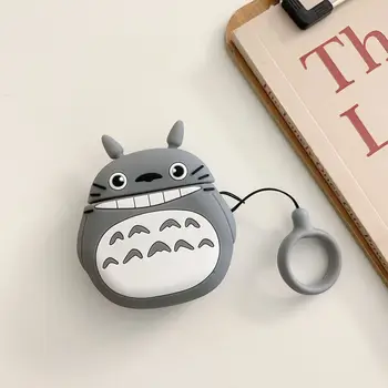Totoro Karikatūra Silikona Gadījumā Airpods Pro Gadījumā Bezvadu apple airpods pro Lietu Vāku Austiņas Gadījumā Gaisa Pākstis pro 3