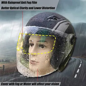 Universāls Objektīvs Filmu Ķivere Skaidrs Anti-Miglas Pārklājumu Motociklu Sejsegu Miglas Izturīgs Moto Racing Aksesuāri