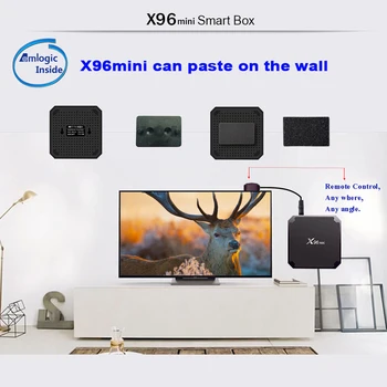X96 mini Smart TV Box Android 9.0 Amlogic S905W Četrkodolu 1G 2G 8G 16.G x96mini Android TV Set Top Box 2.4 G WiFi 4K Media Player