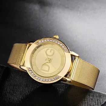 Zelta Skatīties, Sievietes, Dāmas Skrubis Jostas Zegarek Damski Pulksteņi Virsmas Zvaigžņu Mēness Korejas Modes Gadījuma Sieviešu Rokas Pulkstenis Reloj Mujer