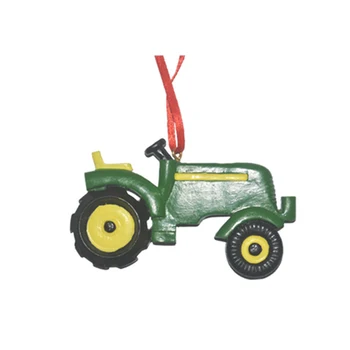 Ziemassvētku Eglīte Karājas Rotājumu Roku Apgleznoti Sveķu Traktoru Kulons Radošo Xmas Tēmu Apdare TA