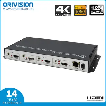 ZY-EH404 4 kanālu HDMI IP Video Straumēšanas Kodētāja H. 264/MPEG4 4K@30/1080@60 hdmi encoder rūpnīcas piegādātājs